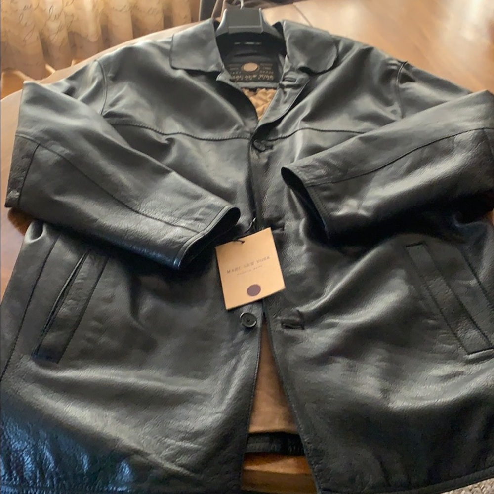 Marc New York Leather 3/4 Length Jacket